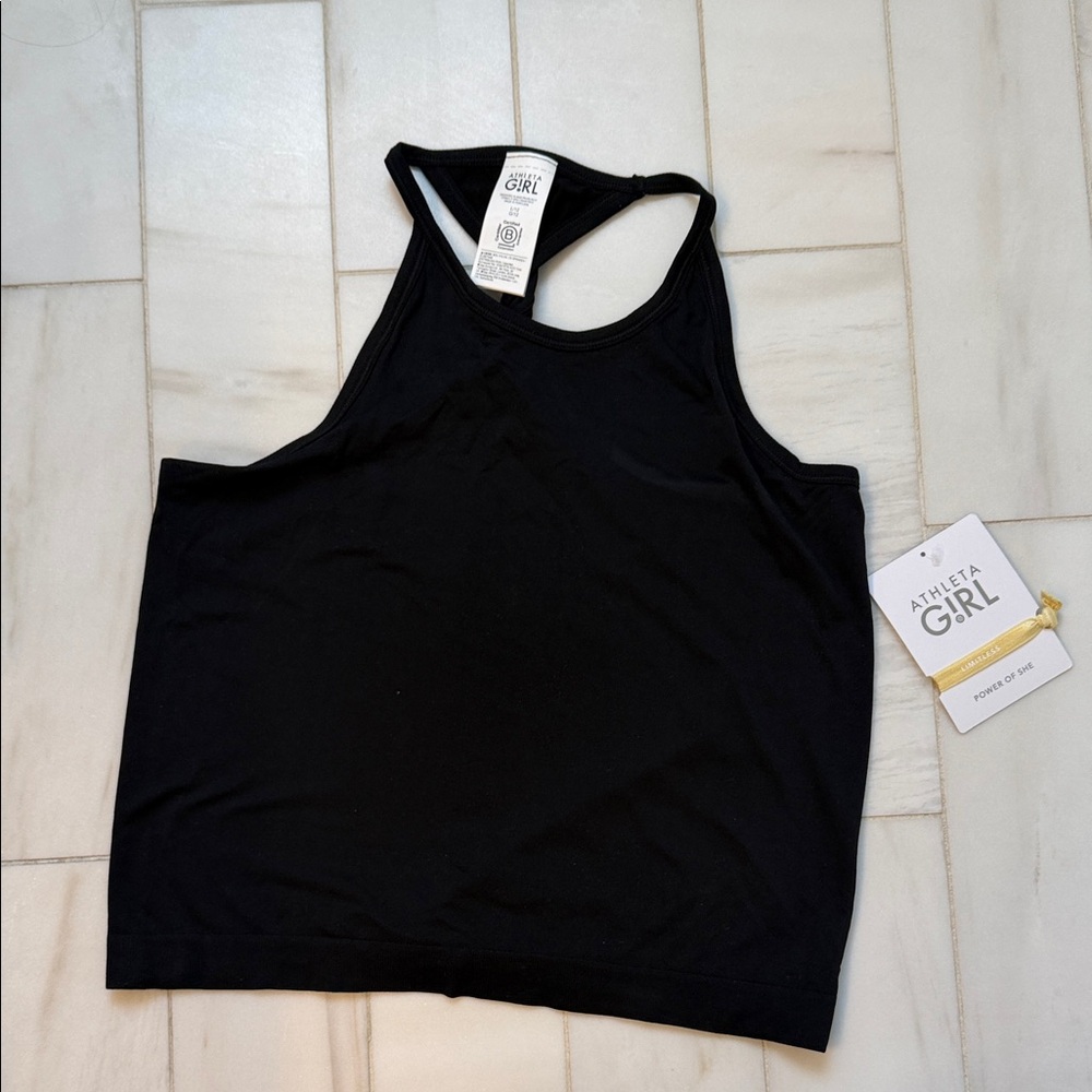 Athleta Girl Power Up Twist Tank Top Black